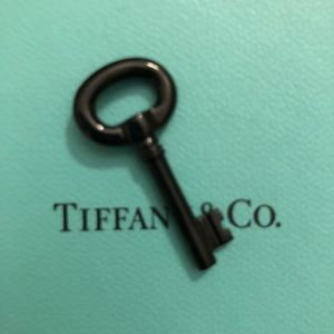 Tiffany & Co. Carved Black Jade Key Pendant